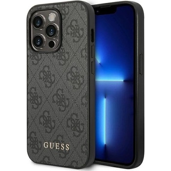 GUESS Кейс Guess GUHCP14XG4GFGR за iPhone 14 Pro Max 6.7"" сив / сив, твърд, с метално позлатено лого (GUE002145-0)