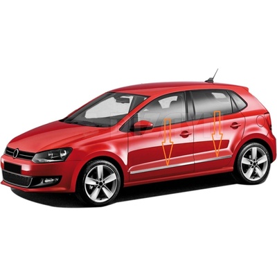 Nerez bočné lišty dverí VW Polo 2009-2017 4 ks