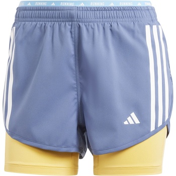 adidas Дамски къси панталони Adidas Own the Run 2-in-1 Running Shorts Womens - Navy/Orange