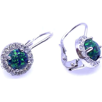 Jan Kos Jewellery stříbrné náušnice s opálem 32109495