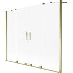 Mexen Velar Duo параван за вана с 2 плъзгащи се крила 200 x 150 cm, матиран, златен - 896-200-000-32-50 (896-200-000-32-50)