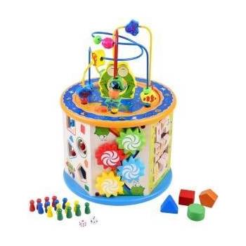 Jokomisiada Educational wooden Cube + maze 8in1 ZA4117