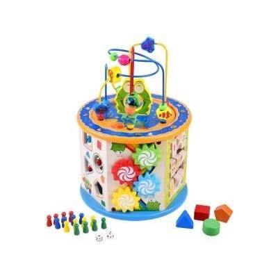 Jokomisiada Educational wooden Cube + maze 8in1 ZA4117