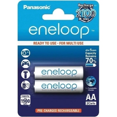Panasonic Акумулаторни батерии Panasonic Eneloop BK-3MCDE/2BE, AA, 2000mAh, NiMH, 2бр (BK-3MCDE/2BE)
