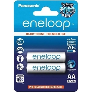 Panasonic Акумулаторни батерии Panasonic Eneloop BK-3MCDE/2BE, AA, 2000mAh, NiMH, 2бр (BK-3MCDE/2BE)