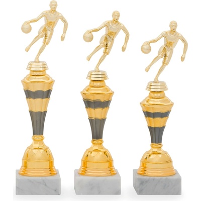 Stojánek na figurku výška 29 cm zlatý/stříbrný