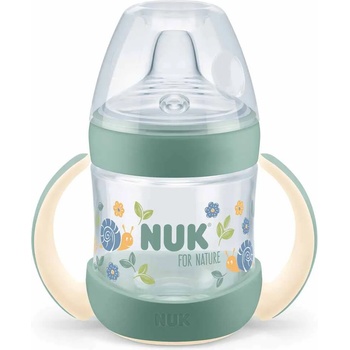 Nuk Шише за сок със силиконов накрайник NUK for Nature - 150 ml, зелено (10215369)