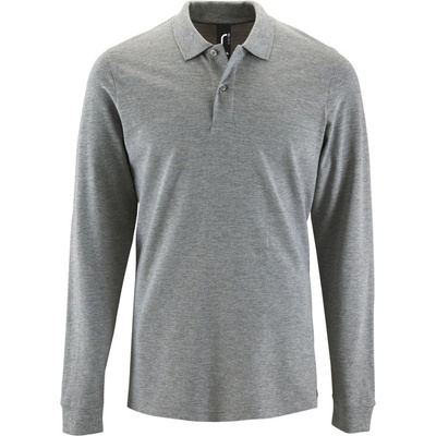 Soľs Perfect LSL men pánské polo triko dlouhý rukáv SL02087 melanž šedá
