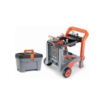 Smoby pracovní vozík Black & Decker Devil Workmate 3v1 s nářadím a 18 doplňky