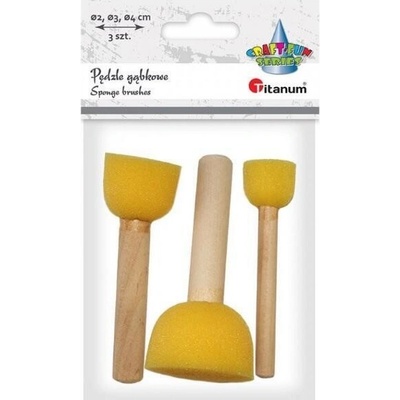 Tupovací houbičky, žluté, 02, 03, 04 cm, 3ks