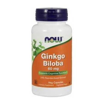 NOW Гинко Билоба - Ginkgo Biloba 60 мг. - 60 капсули - NOW FOODS, NF4686