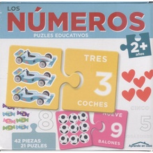 LOS NÚMEROS 2+ AÑOS - APRENDO EN CASA - PUZLES EDUCATIVOS 42 PIEZAS PARA 21 P