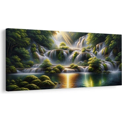 Obraz třpytící se vodopády - 60x30