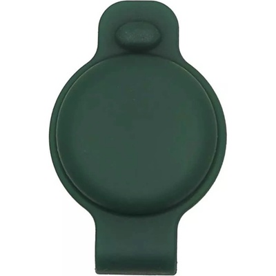 JC Силиконов държач за каишки за домашни любимци за Apple AirTag - JC AirTag Pet Collar Back Clip (тъмнозелен)