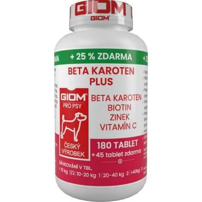 Giom S Beta-karoten Plus 180 tablet + 25% zdarma