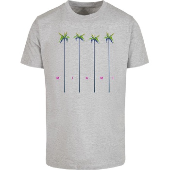 Mister Tee Тениска Miami Palms Tee heather grey XXLUB-MT2404-00431 - Тъмносив, размер XXL