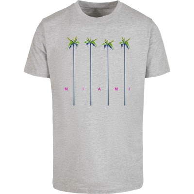 Mister Tee Тениска Miami Palms Tee heather grey XXLUB-MT2404-00431 - Тъмносив, размер XXL