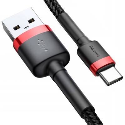 Baseus CATKLF-B91 Cafule USB-C 3A, 1m, červený