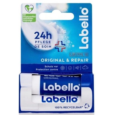 Labello Original + Repair 24h Moisture Lip Balm двойна опаковка грижовни балсами за устни 4.8 гр