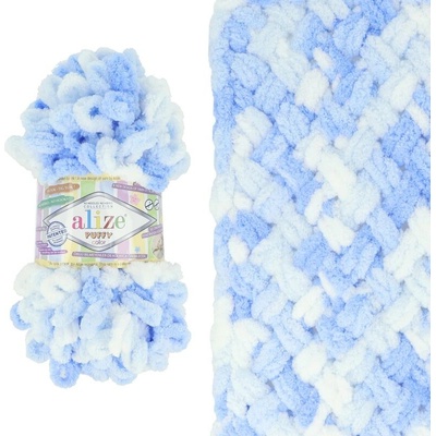 Alize Puffy Color 5865 modro biela