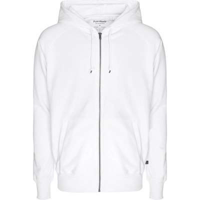 Pure Waste mikina s kapucí HJUB na zip unisex COT74HJUB00100 white