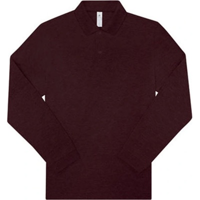 B&C polo triko PU427 Heather Burgundy