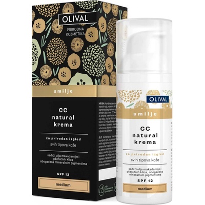 Olival Immortelle Natural hydratačný CC krém SPF12 Medium 50 ml