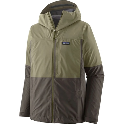 Patagonia Мъжко водоустойчиво яке Patagonia Boulder Fork Rain Jacket Waterproof jacket - Forge Grey w/River Rock Green (002-2992-1314)