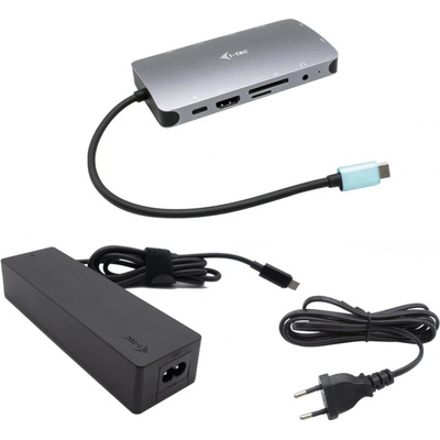 i-Tec USB-C Metal Nano Dock HDMI/VGA with LAN + Charger 100W C31NANOVGA100