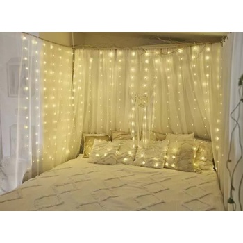 Emos D3EW04 Vianočné osvetlenie400 LED nano reťaz 2,9 × 2 m záclona ​​vonkajšia aj vnútorná teplá biela