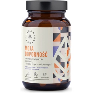 Aura Herbals Имунитет (билкова формула с ехинацея, джинджифил, чесън и морски зърнастец), 60 капсули (612027 ah)
