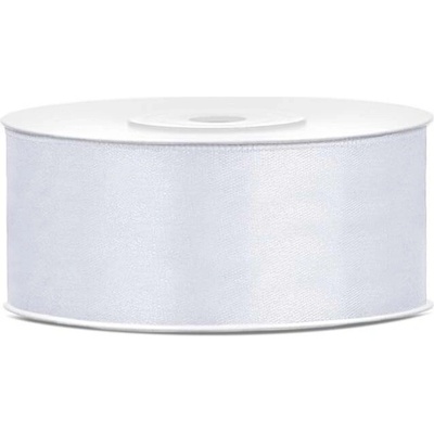 Stuha saténová BÍLÁ, 25 mm x 25 m – Zboží Dáma