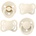 BIBS Комплект залъгалки Bibs - Ivory 4, 0-6 м, 4 броя (91340)