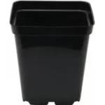  Квадратна черна саксия 0.5L - 9x9cm