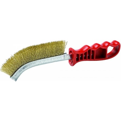 Speciální drátěný kartáč, měděný, krátký, zalomený