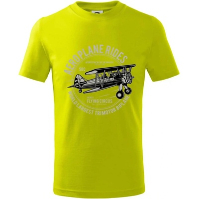 Aeroplane rides tričko detské limetková