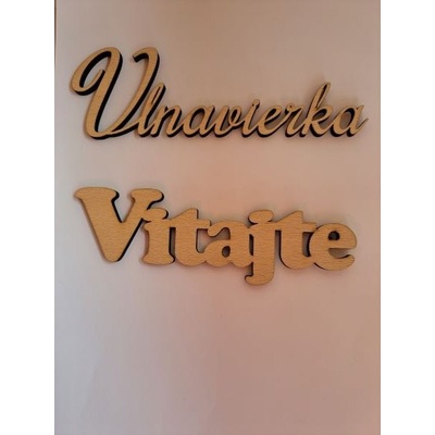Slovo Vjtajte 16cm drevene