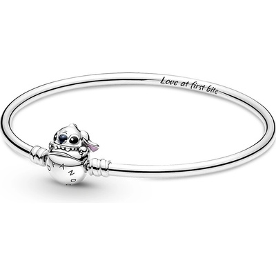 Pandora Pevný strieborný náramok Stitch Disney Moments 591683C01 21 cm