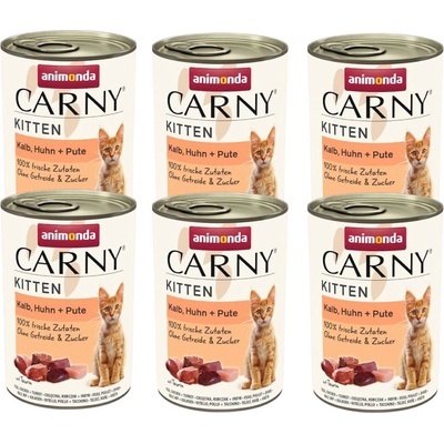 Animonda Carny Kitten hovädzie teľacie a hydina 6 x 400 g