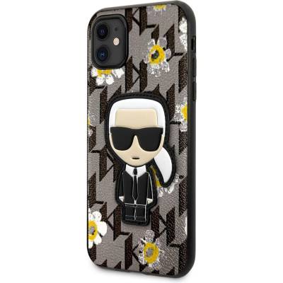 KARL LAGERFELD Гръб Karl LagerfeldIkonik Flower Case за iPhone 11 - Сив