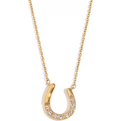 Victoria Filippi Stainless Steel Náhrdelník podkova pro štěstí NH1408-N3299 Zlatá