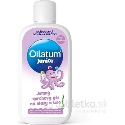 Oilatum JUNIOR jemný sprchový gél na vlasy a telo vhodný od narodenia 400 ml