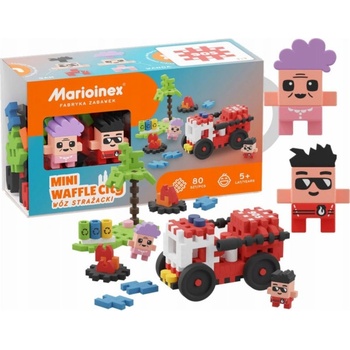 Marioinex MINI WAFFLE Hasičské auto 80 ks