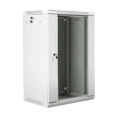 Lanberg Комуникационен шкаф, Lanberg rack cabinet 19" wall-mount 18U / 600x450 for self-assembly (flat pack), grey (WF01-6418-10S)
