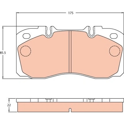 TRW Sada brzdových platničiek kotúčovej brzdy GDB5068