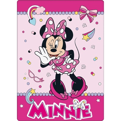 BrandMac Růžová dětská deka Minnie Mouse
