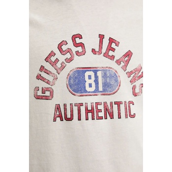 Guess Jeans Памучна тениска Guess Jeans в бежово с принт M4BI74 K8HM0 (M4BI74.K8HM0)