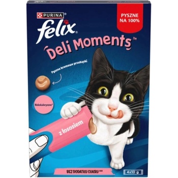 FELIX Deli Moments Кремообразни закуски за котки със сьомга 4x10g