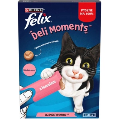 FELIX Deli Moments Кремообразни закуски за котки със сьомга 4x10g
