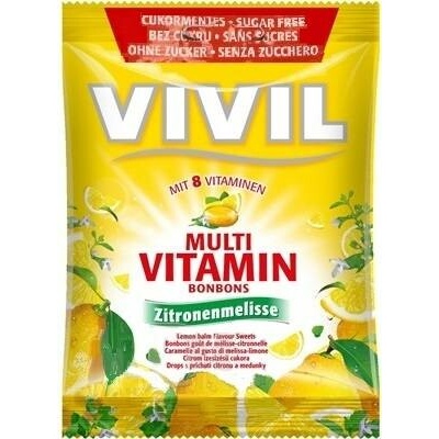 Vivil Multivitamin drops bez cukru citrón a meduňka 8 vitamínů 60 g